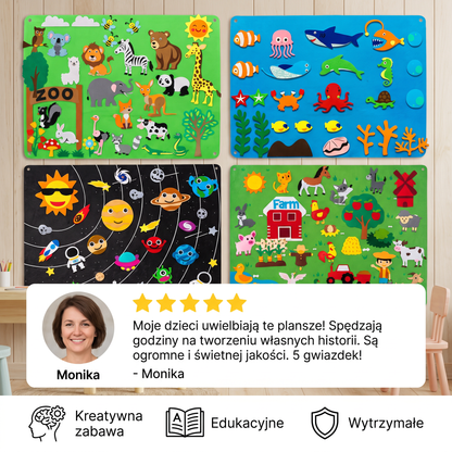 Story Worlds – filcowa tablica edukacyjna do nauki poprzez opowiadanie historii