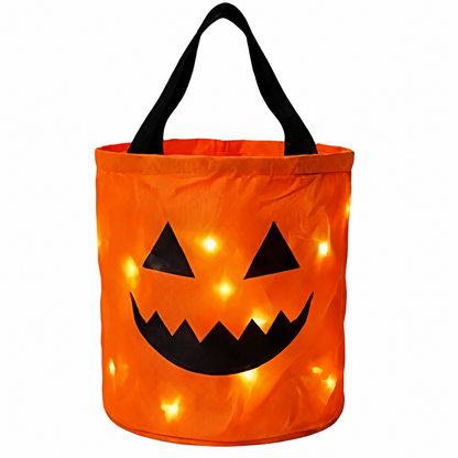Podświetlane wiaderko na słodycze LED na Halloween – wielorazowa torba na cukierki
