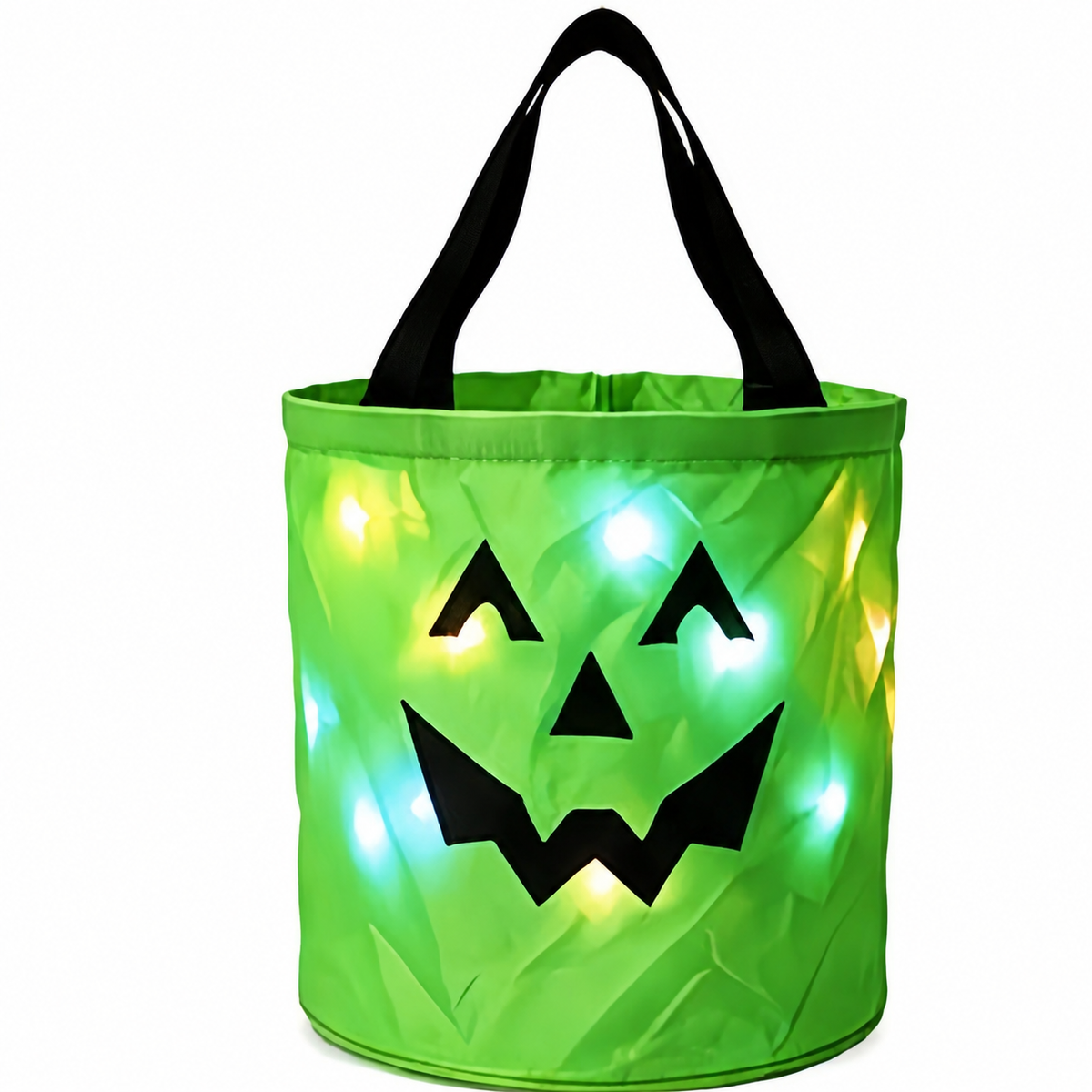 Podświetlane wiaderko na słodycze LED na Halloween – wielorazowa torba na cukierki