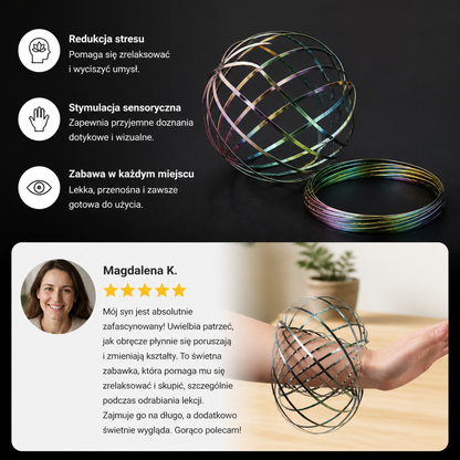 Geometryczna zabawka antystresowa Fidget na sprężynie – sensoryczna rzeźba relaksacyjna