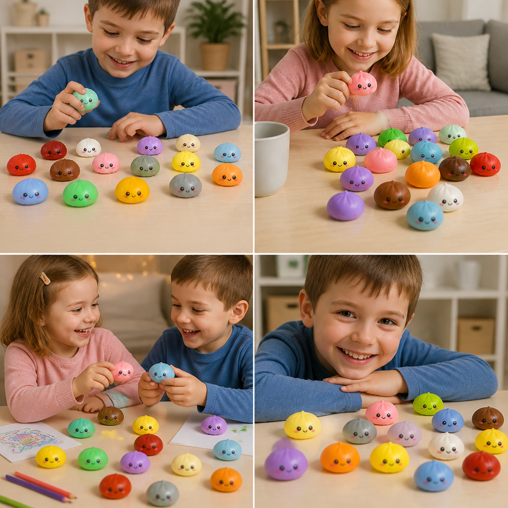 Kalendarz adwentowy z miękkimi pierożkami Squishy i niespodziankami fidget