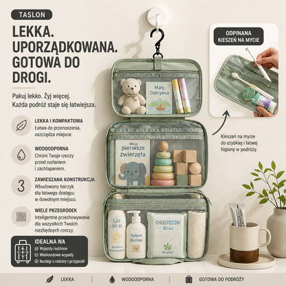 Rodzinna torba-organizer podróżny na zabawki i codzienne akcesoria