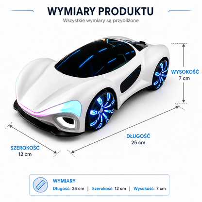 Podświetlany samochód RC do driftu z efektem mgiełki i stacją ładującą