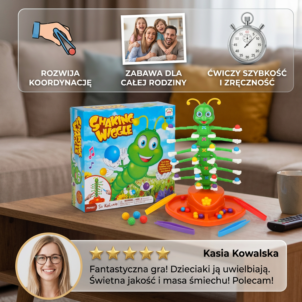 Rodzinna gra zręcznościowa „Tańcząca Gąsienica”