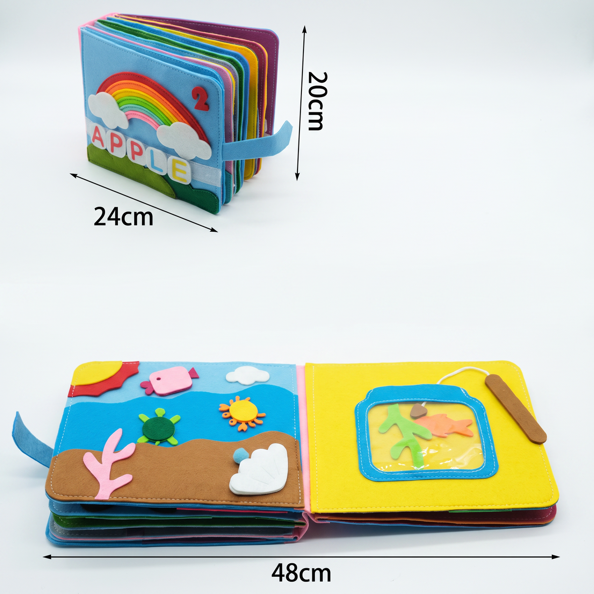 Sensoryczna Książeczka Edukacyjna – Montessori Zabawa dla Dzieci