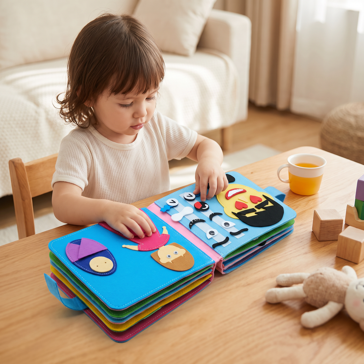 Sensoryczna Książeczka Edukacyjna – Montessori Zabawa dla Dzieci