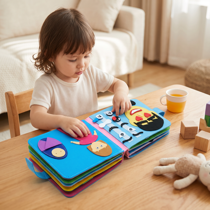 Sensoryczna Książeczka Edukacyjna – Montessori Zabawa dla Dzieci