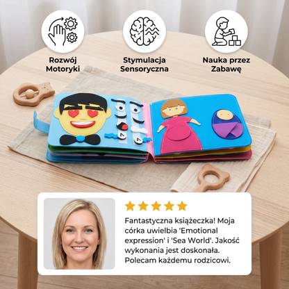 Sensoryczna Książeczka Edukacyjna – Montessori Zabawa dla Dzieci