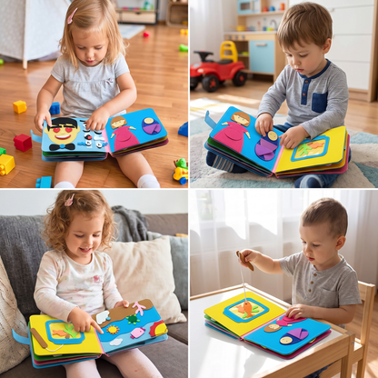 Sensoryczna Książeczka Edukacyjna – Montessori Zabawa dla Dzieci