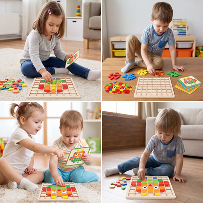 Montessori – Mozaikowa Układanka Edukacyjna do Nauki Kolorów i Kształtów