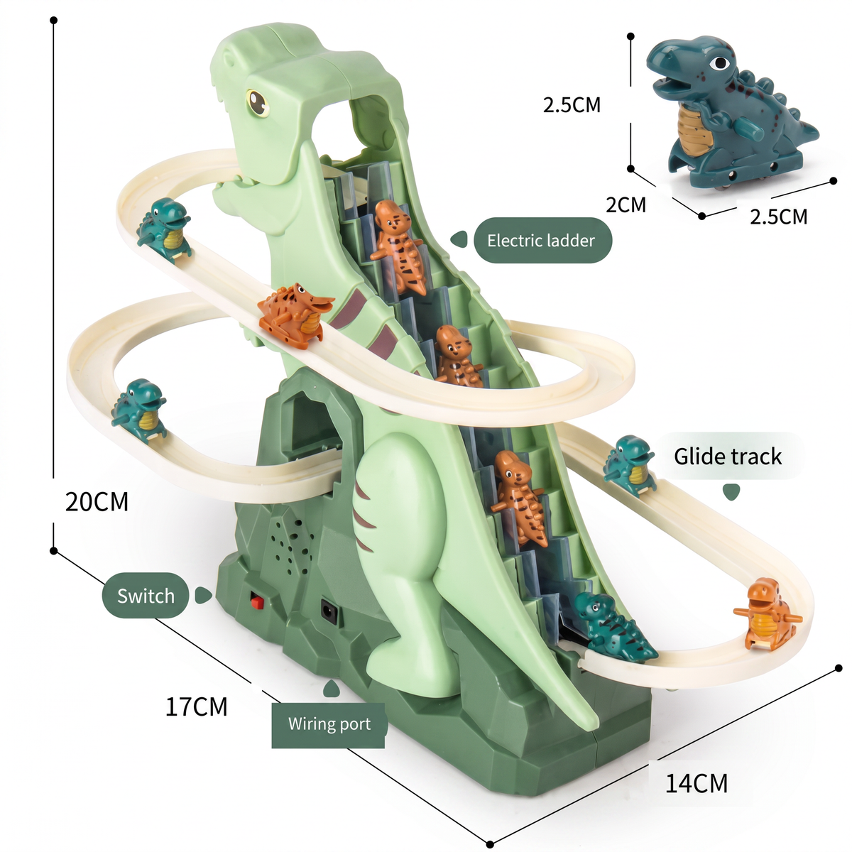 Dinozaur – zjeżdżalnia kolejka górska, świetna zabawa
