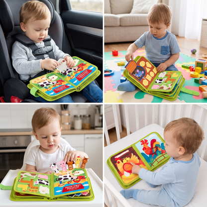 Sensoryczna książeczka Montessori z aktywnościami dla małych odkrywców
