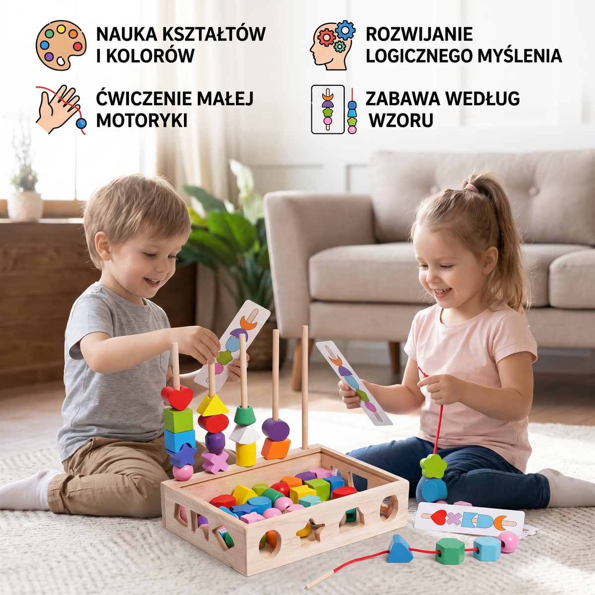 Gra Montessori – kształty i kolory