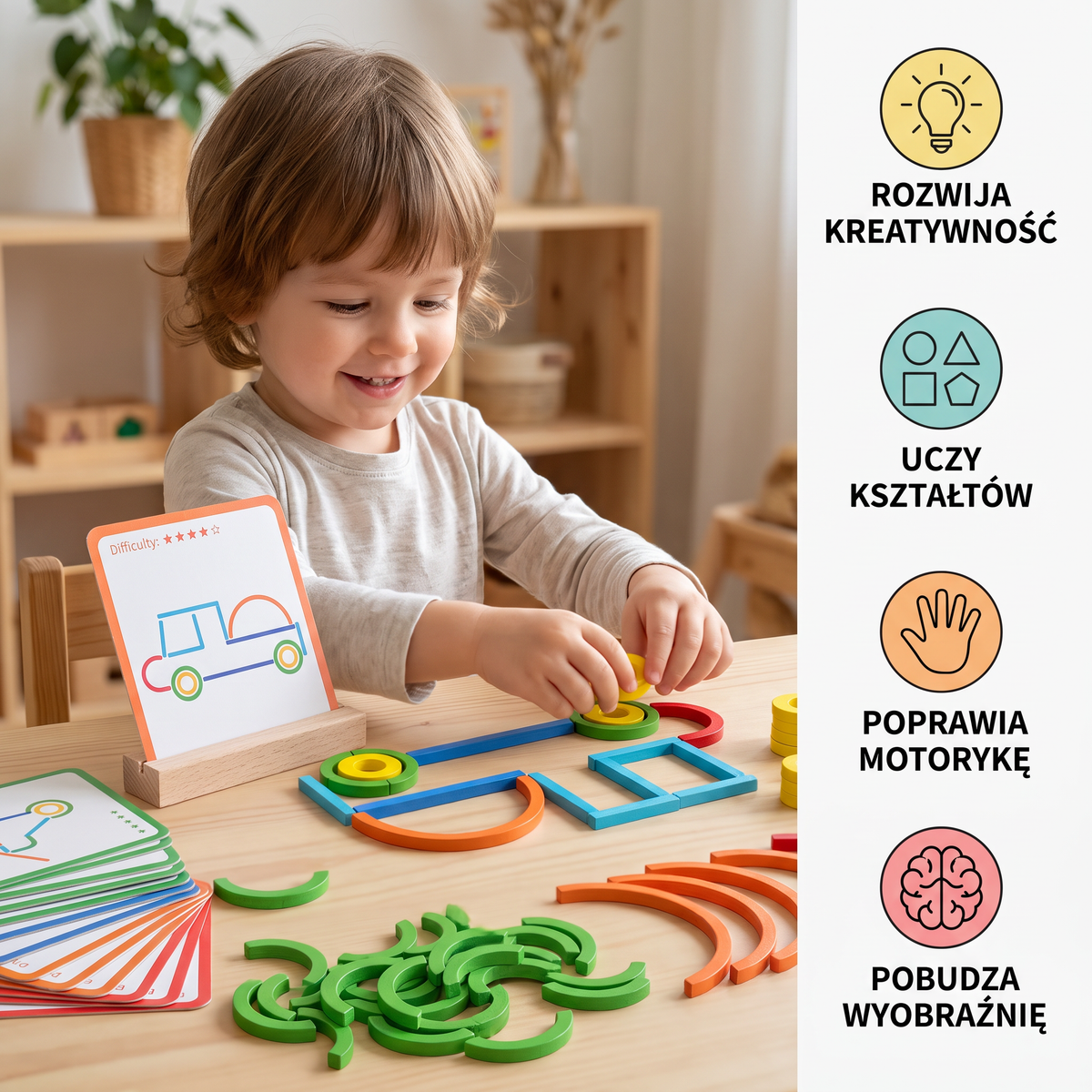 Kreatywna drewniana gra logiczna