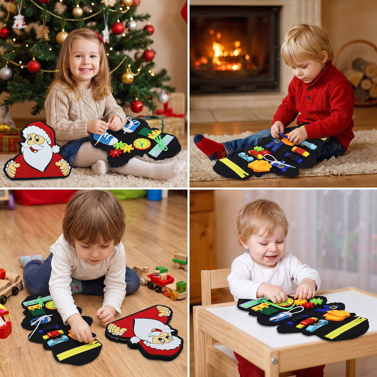 ChristmasBoard – Sensoryczna zabawka Montessori
