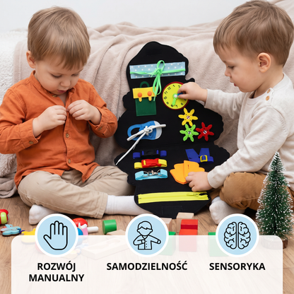 ChristmasBoard – Sensoryczna zabawka Montessori