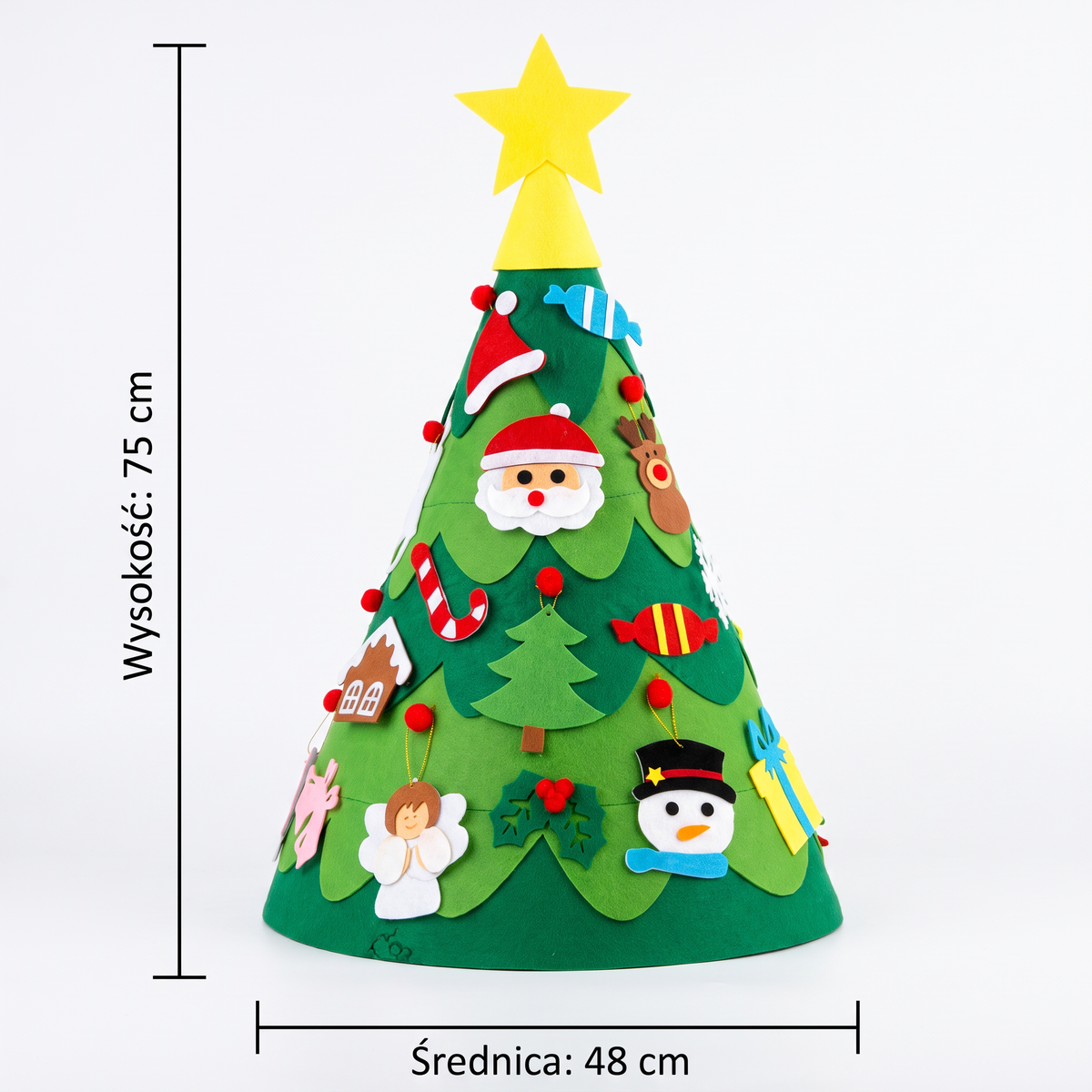 Montessoriańska filcowa choinka 3D
