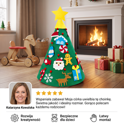 Montessoriańska filcowa choinka 3D