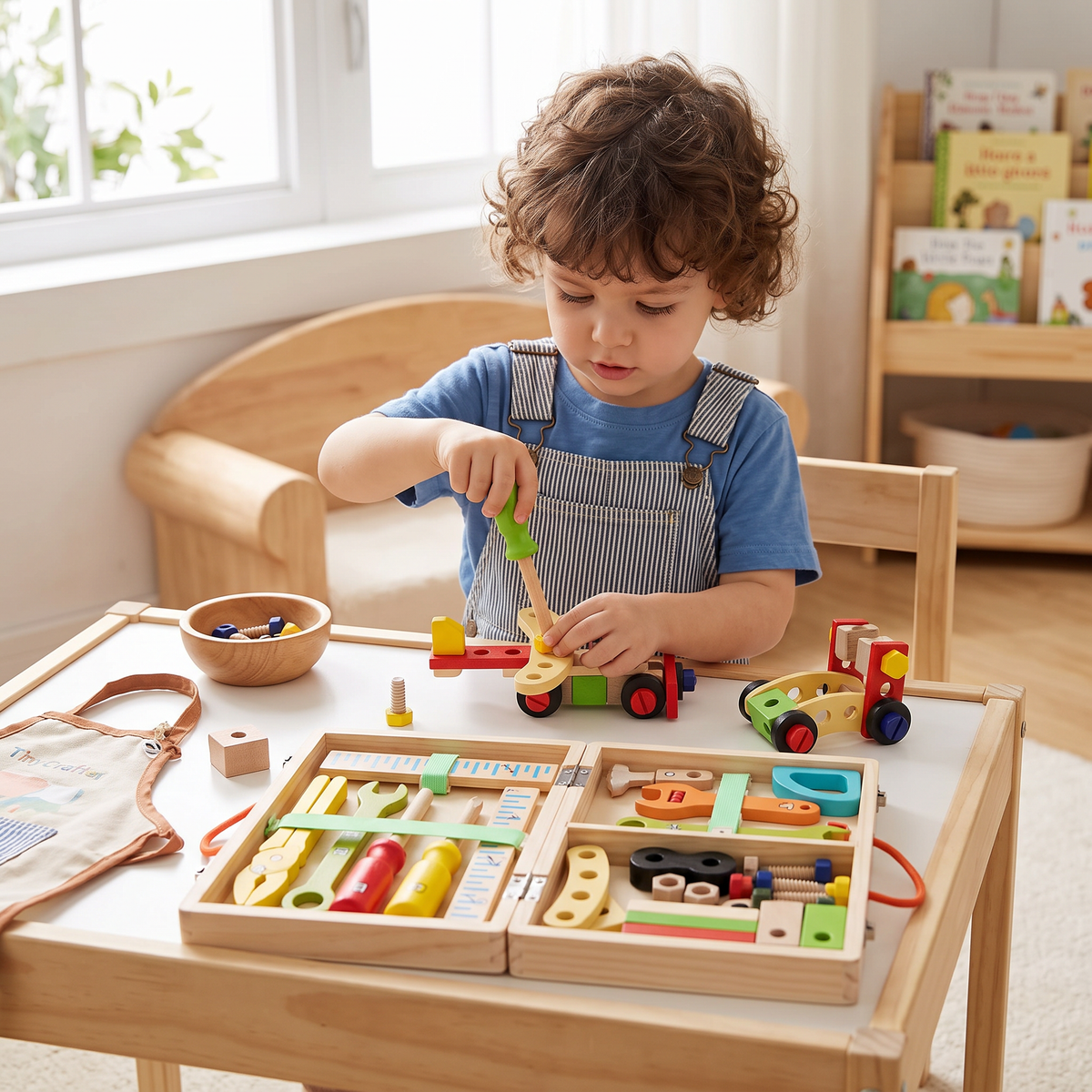 TinyCrafter – Montessoriański drewniany zestaw narzędzi