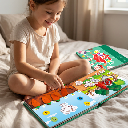 Montessori – wielorazowa książeczka z naklejkami dla dzieci do nauki i aktywnej zabawy