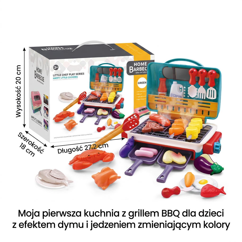 Mój pierwszy grill BBQ – dziecięca kuchnia z efektem dymu i jedzeniem zmieniającym kolor