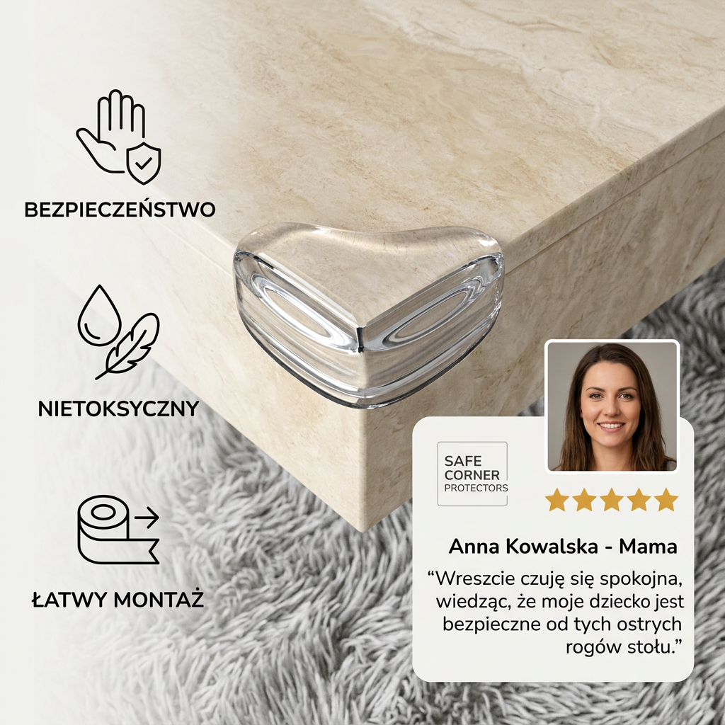 Bezpieczne ochraniacze na narożniki – ochrona krawędzi dla najmłodszych
