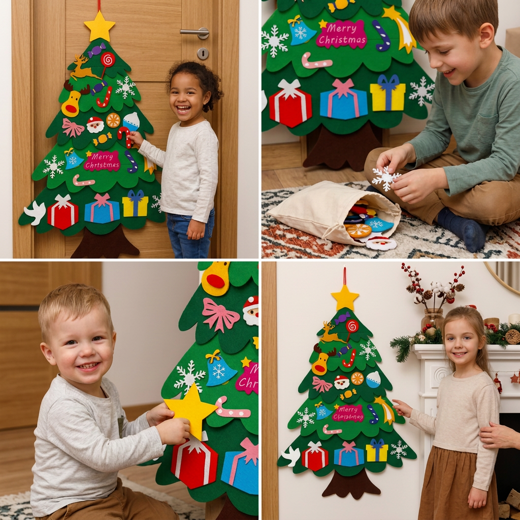 ChristmasFelt – Montessori Filcowa Choinka 3D