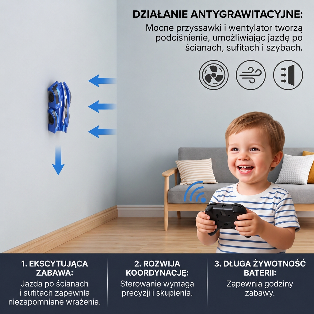 Antygrawitacyjny Samochód Zdalnie Sterowany
