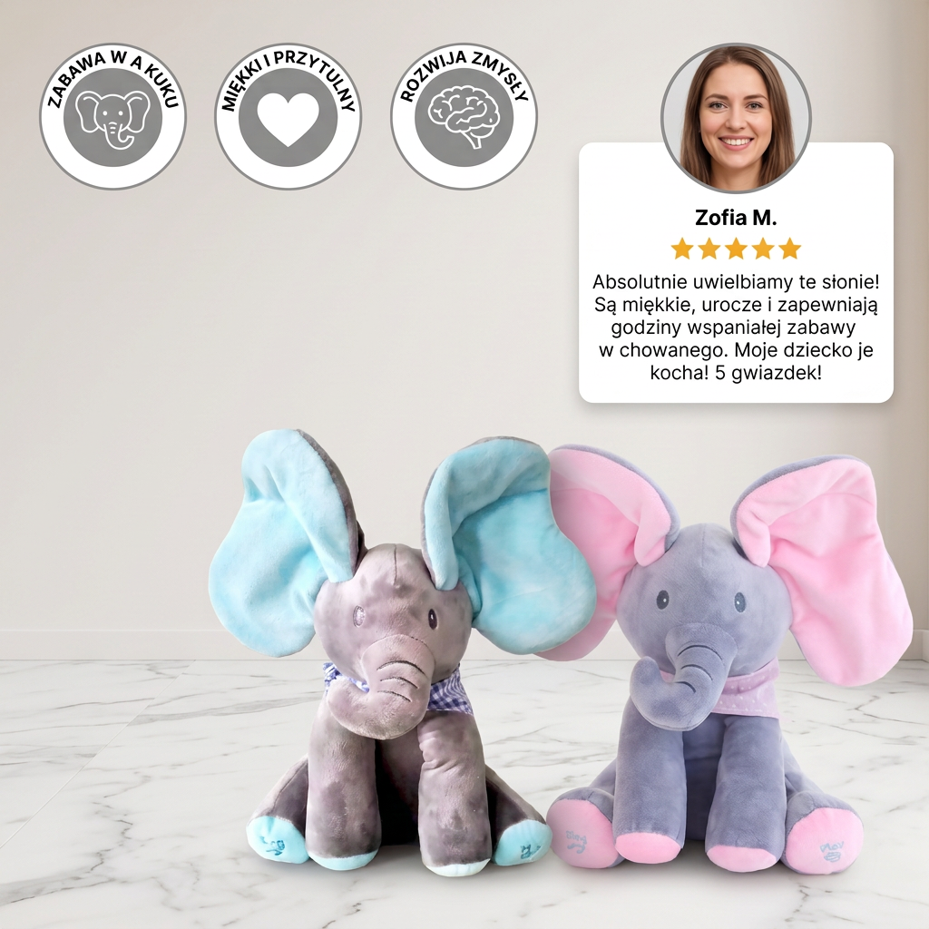 Peek-A-Boo-Elephant – Interaktywny Pluszowy Słoń