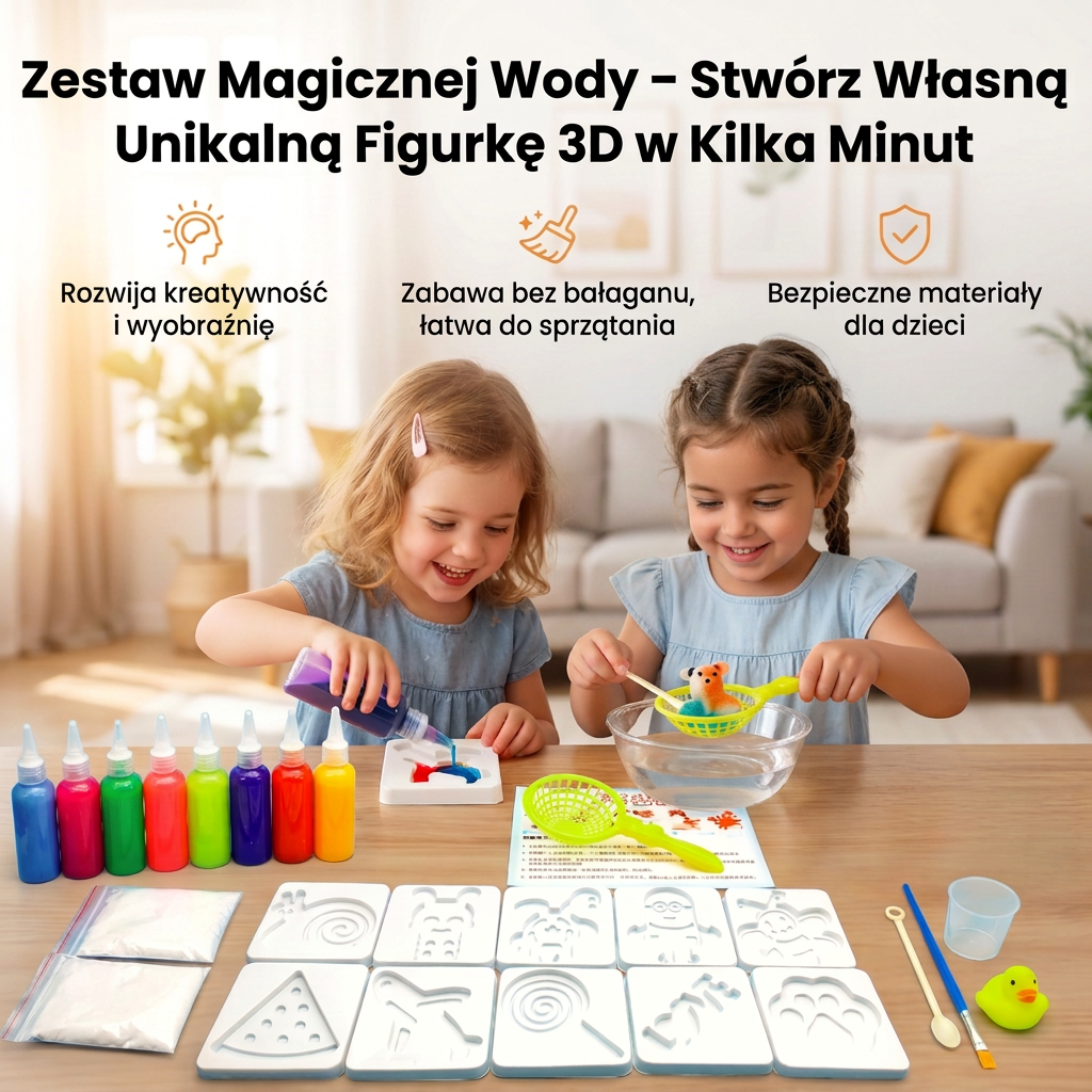 Magiczny Zestaw Wodny – Stwórz Własną Wyjątkową Figurkę 3D w Kilka Minut