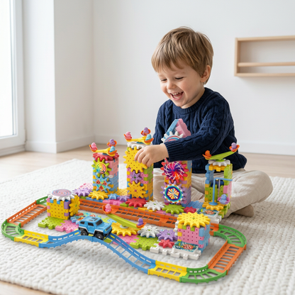 Obrotowe klocki konstrukcyjne Montessori