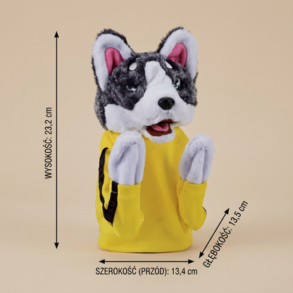 Zabawny boksujący husky – zabawka dla dzieci