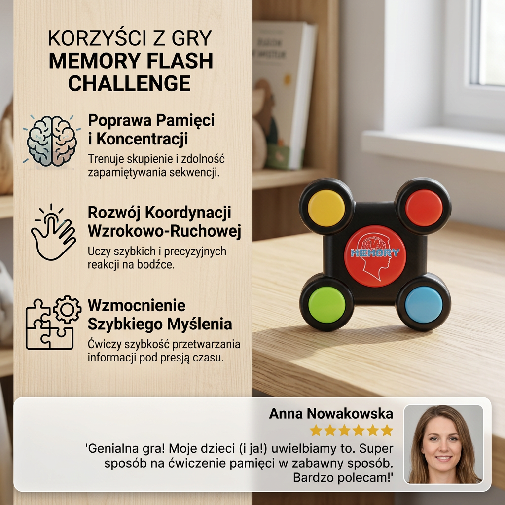 Gra pamięciowa „Wyzwanie błyskawicznej pamięci”
