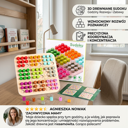 Drewniane sudoku 3D – godziny zabawy i wszechstronnego rozwoju!
