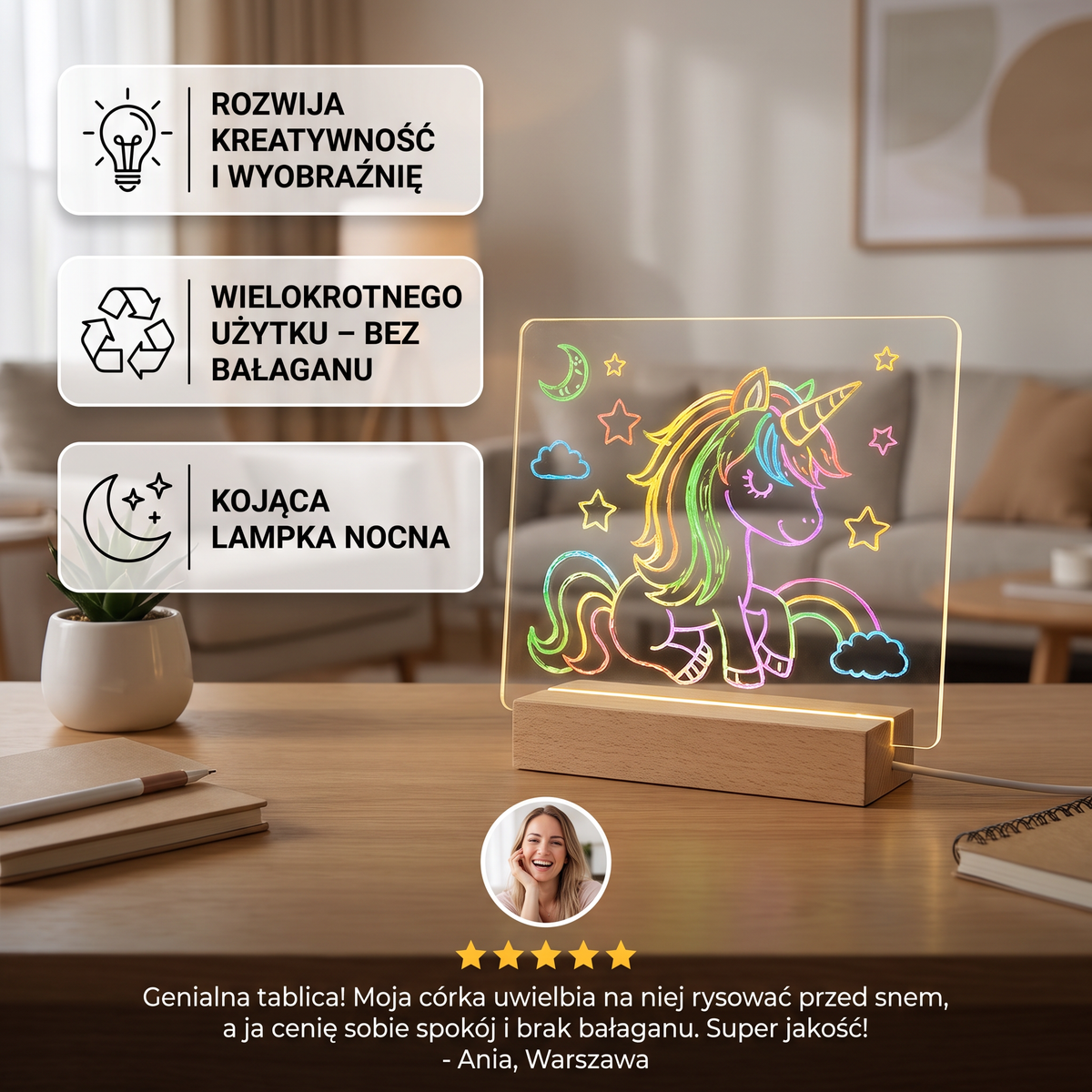 Świecąca tablica do rysowania