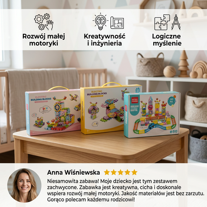 Obrotowe klocki konstrukcyjne Montessori