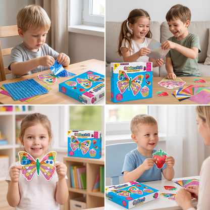 Zestaw kreatywny do tworzenia obrazków z folii dla dzieci – twórcza zabawa bez bałaganu