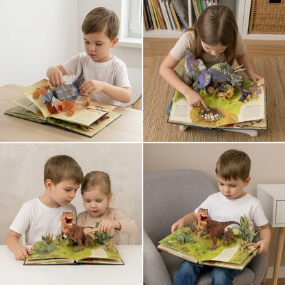 Interaktywna encyklopedia dinozaurów 3D z wyskakującymi ilustracjami