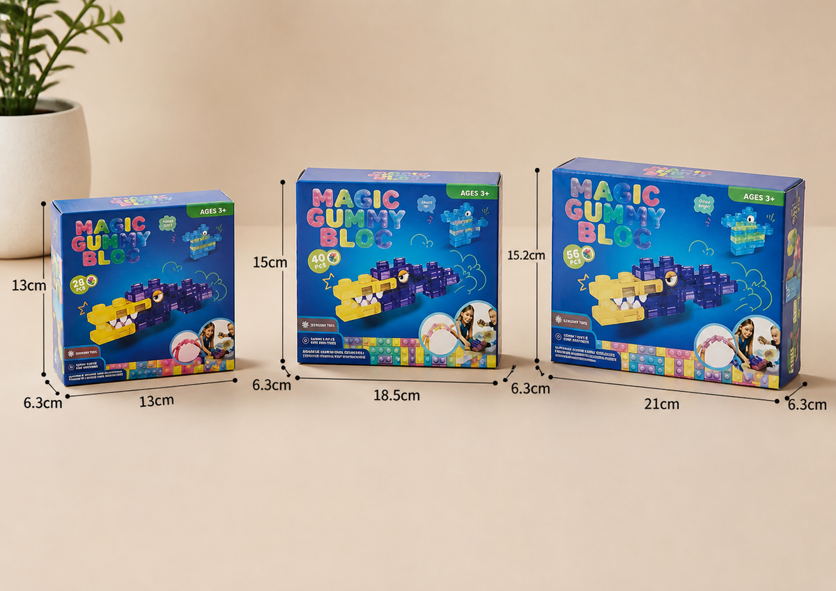Magiczne Gumy Konstrukcyjne – Miękkie Klocki Budowlane dla Dzieci