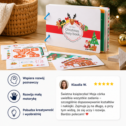 Świąteczna Książeczka Montessori z Aktywnościami dla Dzieci