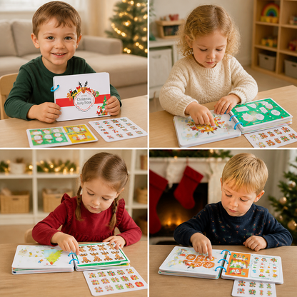 Świąteczna Książeczka Montessori z Aktywnościami dla Dzieci