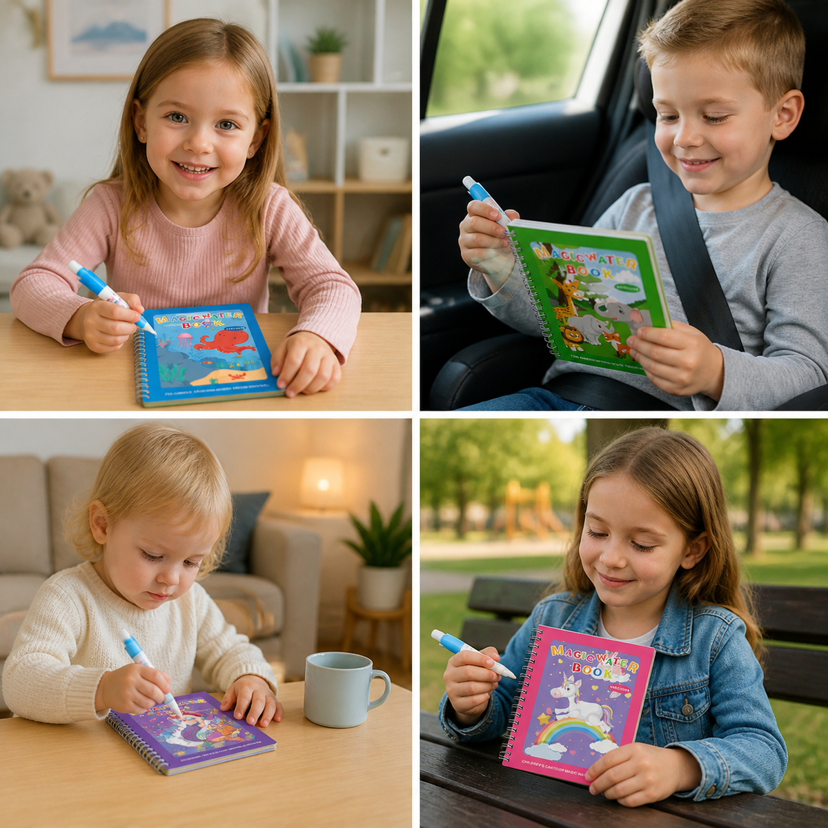 Magiczna Książeczka do Malowania Wodą z Pisakiem