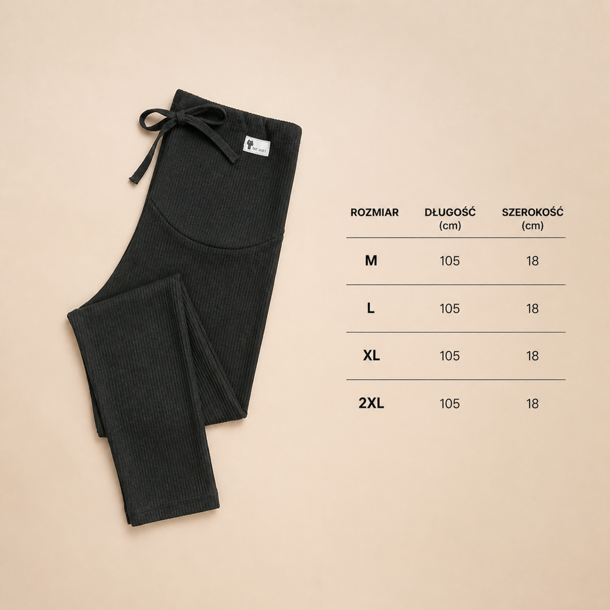 Wygodne Legginsy Ciążowe w Stylu Dresowym
