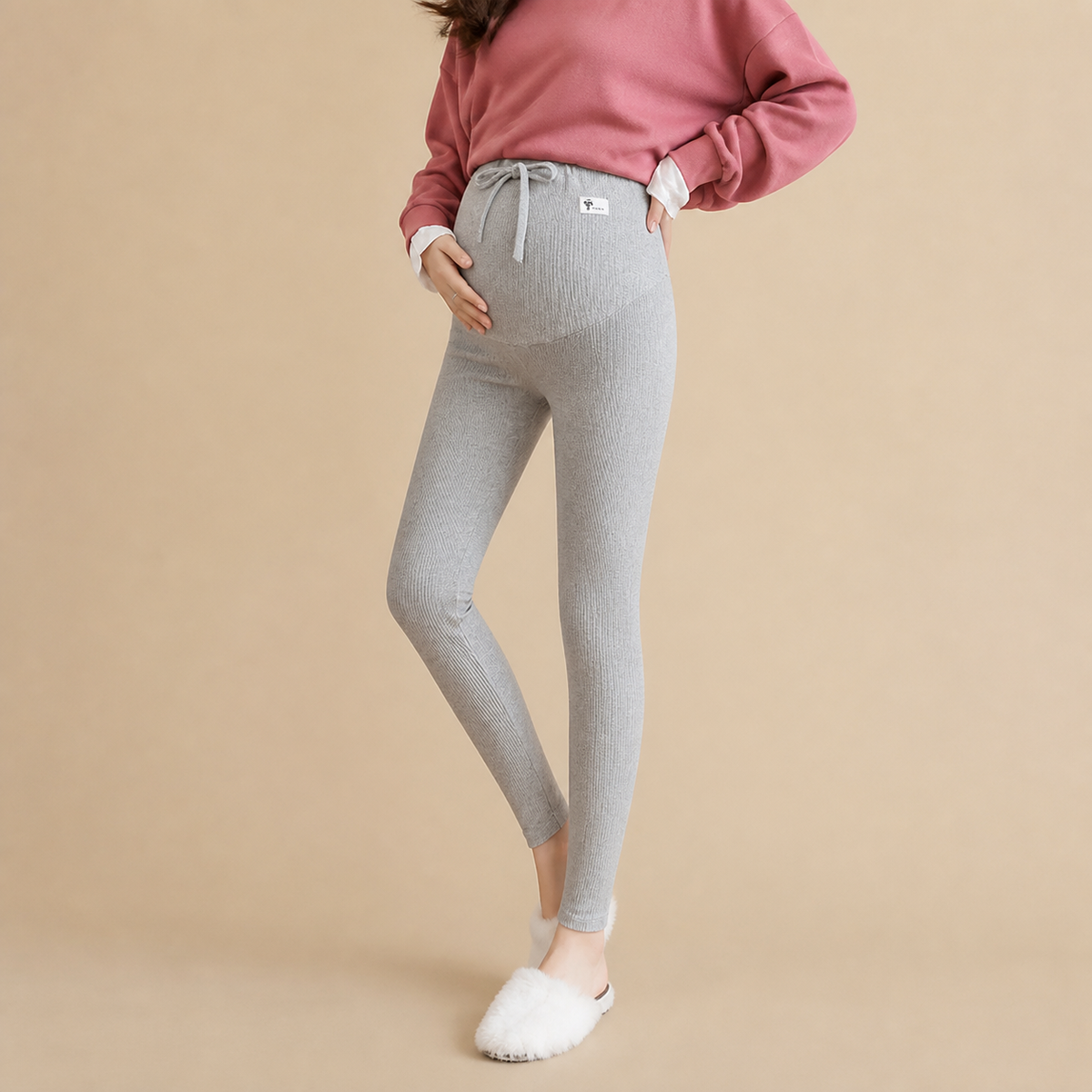 Wygodne Legginsy Ciążowe w Stylu Dresowym