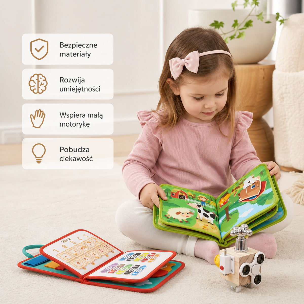 3-elementowy zestaw Montessori do zabawy i odkrywania świata – do samodzielnej nauki