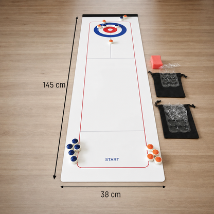 Przenośna gra w curling na stół – zestaw do rywalizacji dla 2 osób