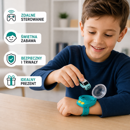Mini samochodzik na pilota w formie bransoletki