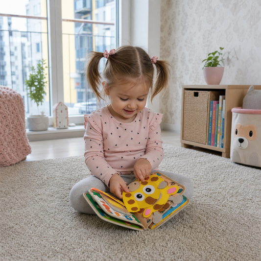 Sensoryczna książeczka Montessori „Żyrafka”