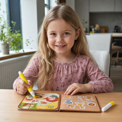 Magiczna książeczka Montessori 2 w 1 do malowania wodą i zabawy