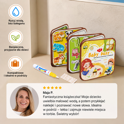 Magiczna książeczka Montessori 2 w 1 do malowania wodą i zabawy